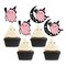 24 Pieces Pink Halloween Cupcake Toppers Pink Ghost Little Boo Cake Toppers Decorations for Pink Girl Halloween Birthday Baby Shower Party Supplies